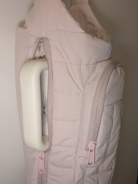 Light Pink Quilted Water Bottle Crossbody Carrier